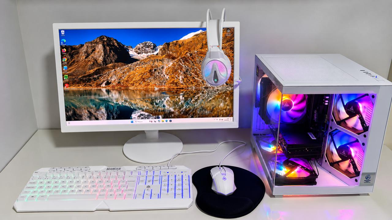 PC gamer com iluminação RGB montado pela Perondi Tech